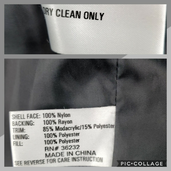 Gallery faux suede/fur collar zip up coat … - Picture 4 of 8